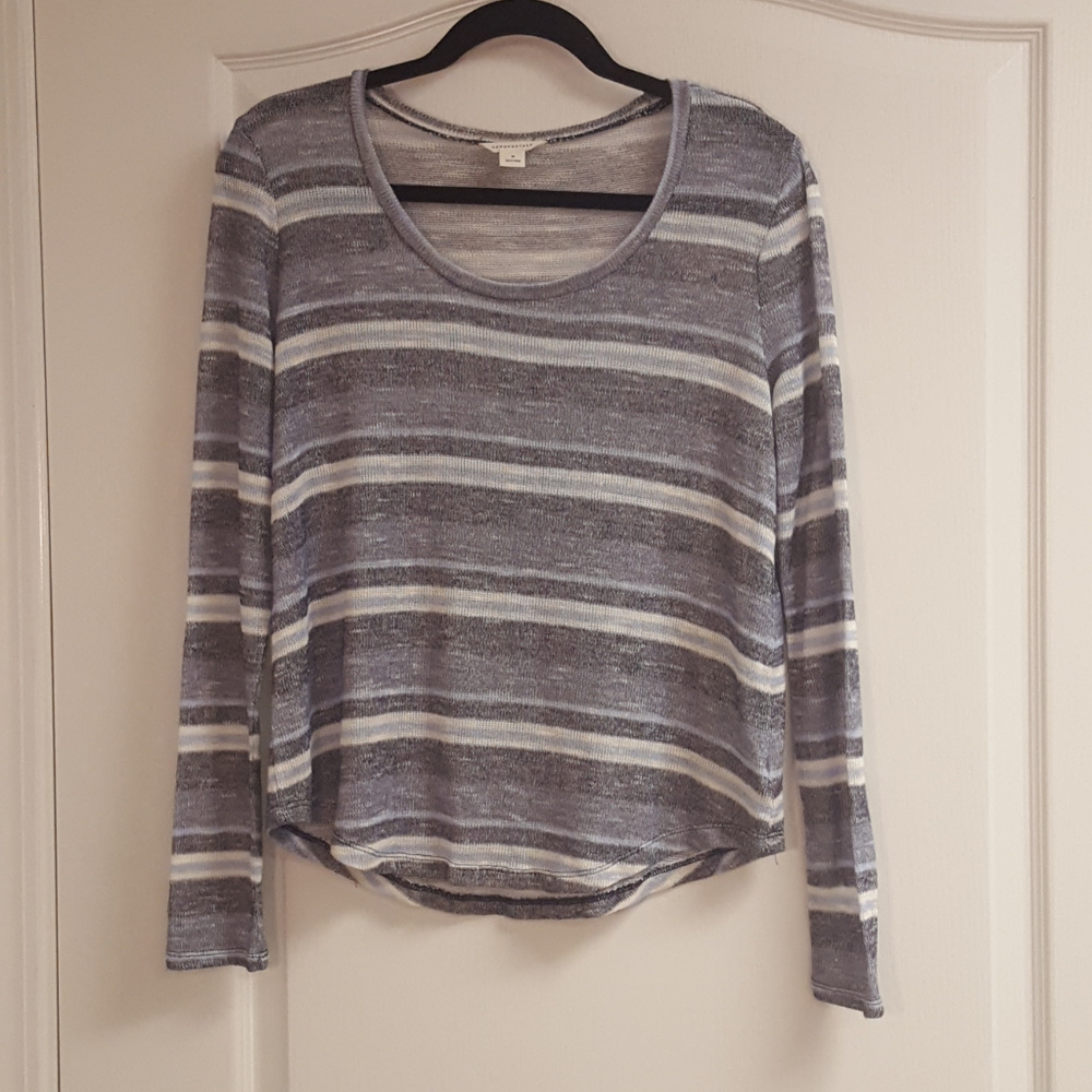 Aeropostale Blue Striped Knit Top